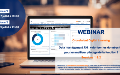 Webinar – « Data management RH : valoriser les données RH pour un meilleur pilotage de la fonction ! » – Sessions 1 & 2